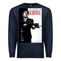 Navy scarfaces Premium Sweatshirt - artisFamous