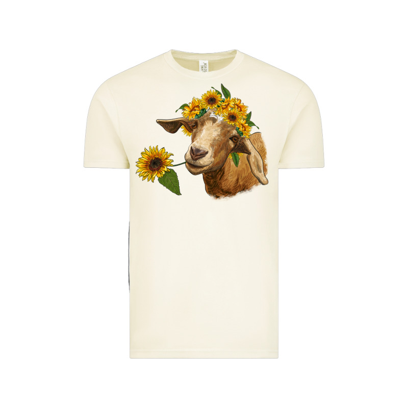 Goat With Sunflower Vintage Tee by RanaPortraitStore | Teevron