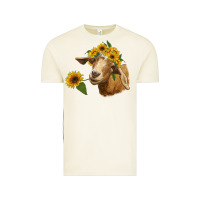 Vintage Arctic goat with sunflower Vintage Tee - RanaPortraitStore