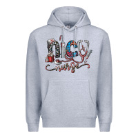 Heather Grey nice nurse Premium Hoodie - SublimationCraftShop