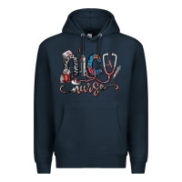 Navy nice nurse Premium Hoodie - SublimationCraftShop