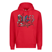 Red nice nurse Premium Hoodie - SublimationCraftShop