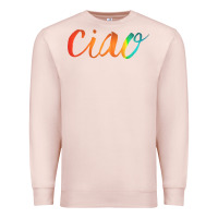 Pale Pink ciao italian saying Premium Sweatshirt - artisFamous