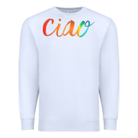 White ciao italian saying Premium Sweatshirt - artisFamous