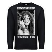Black vintage janis arts joplin Premium Sweatshirt - artisFamous