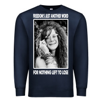 Navy vintage janis arts joplin Premium Sweatshirt - artisFamous