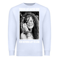 White vintage janis arts joplin Premium Sweatshirt - artisFamous
