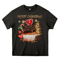 Asphalt merry christmas cupcake chocolate Heavy Core Tee - CowGirlArtShop