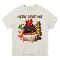 Cream merry christmas cupcake chocolate Heavy Core Tee - CowGirlArtShop