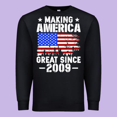 Vintage Making America Great Since 2009 Premium Sweatshirt Designed By Artisfamous