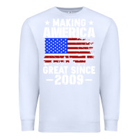 White vintage making america great since 2009 Premium Sweatshirt - artisFamous