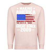 Pale Pink vintage making america great since 2009 Premium Sweatshirt - artisFamous