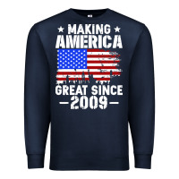 Navy vintage making america great since 2009 Premium Sweatshirt - artisFamous