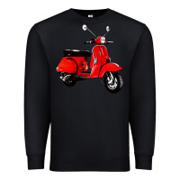 Black classic italian vespa scooter Premium Sweatshirt - artisFamous