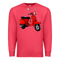 Cardinal classic italian vespa scooter Premium Sweatshirt - artisFamous