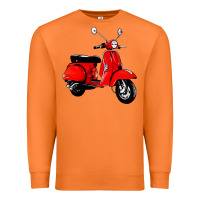 Carrot classic italian vespa scooter Premium Sweatshirt - artisFamous