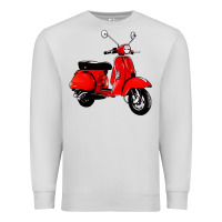 Dove Grey classic italian vespa scooter Premium Sweatshirt - artisFamous
