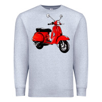 Heather Grey classic italian vespa scooter Premium Sweatshirt - artisFamous