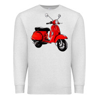 Oatmeal Heather classic italian vespa scooter Premium Sweatshirt - artisFamous