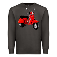 Smoke classic italian vespa scooter Premium Sweatshirt - artisFamous