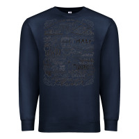 Navy schitt's creek fold in the cheese Premium Sweatshirt - artisFamous
