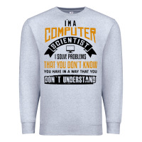 Heather Grey computer scientist programmer Premium Sweatshirt - artisFamous
