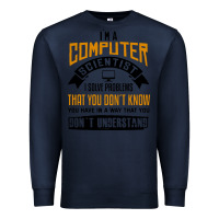 Navy computer scientist programmer Premium Sweatshirt - artisFamous