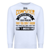 White computer scientist programmer Premium Sweatshirt - artisFamous