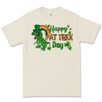 Bone St. Patrick's Happy Pat T-Rex Day with rainbow Premium Tee - HowdyJamesFarm