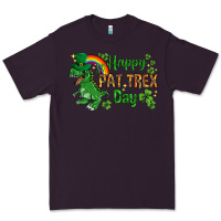 Plum St. Patrick's Happy Pat T-Rex Day with rainbow Premium Tee - HowdyJamesFarm