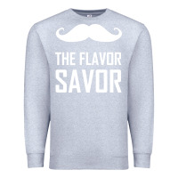 Heather Grey mustache the flavor savor Premium Sweatshirt - artisFamous