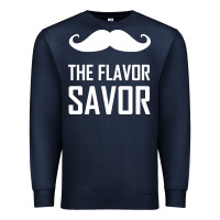 Navy mustache the flavor savor Premium Sweatshirt - artisFamous
