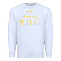 White rbg ruth bader ginsburg Premium Sweatshirt - artisFamous