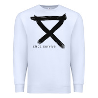 White CIRCA SURVIVE Premium Sweatshirt - artisFamous