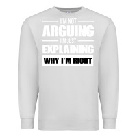 Dove Grey I'M NOT ARGUING I'M JUST EXPLAINING WHY I'M RIGHT FUNNY Premium Sweatshirt - artisFamous