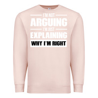 Pale Pink I'M NOT ARGUING I'M JUST EXPLAINING WHY I'M RIGHT FUNNY Premium Sweatshirt - artisFamous