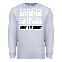 Heather Grey I'M NOT ARGUING I'M JUST EXPLAINING WHY I'M RIGHT FUNNY Premium Sweatshirt - artisFamous