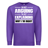 Purple I'M NOT ARGUING I'M JUST EXPLAINING WHY I'M RIGHT FUNNY Premium Sweatshirt - artisFamous