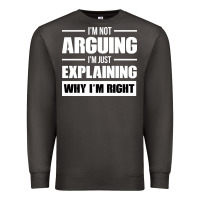 Smoke I'M NOT ARGUING I'M JUST EXPLAINING WHY I'M RIGHT FUNNY Premium Sweatshirt - artisFamous