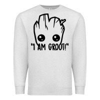 Oatmeal Heather baby groot Premium Sweatshirt - artisFamous