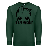 Sports Green baby groot Premium Sweatshirt - artisFamous