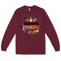Burgundy Principal Assistant Long Sleeve Tee - CowhideDigitalArt