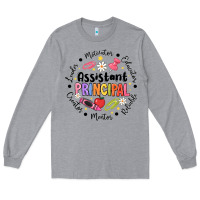 Heather Grey Principal Assistant Long Sleeve Tee - CowhideDigitalArt