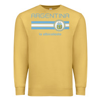 Antique Gold soccer argentina jersey argentinian football la albiceleste Premium Sweatshirt - artisFamous