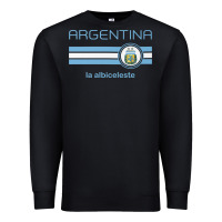 Black soccer argentina jersey argentinian football la albiceleste Premium Sweatshirt - artisFamous