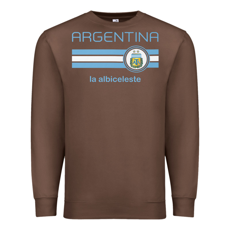 Soccer Argentina Jersey Argentinian Football La Albiceleste Premium Sweatshirt by artisFamous | Teevron