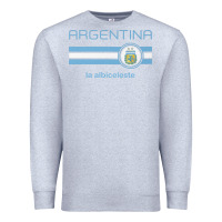 Heather Grey soccer argentina jersey argentinian football la albiceleste Premium Sweatshirt - artisFamous