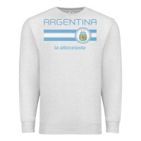 Oatmeal Heather soccer argentina jersey argentinian football la albiceleste Premium Sweatshirt - artisFamous
