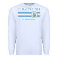 White soccer argentina jersey argentinian football la albiceleste Premium Sweatshirt - artisFamous