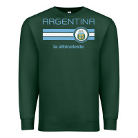 Sports Green soccer argentina jersey argentinian football la albiceleste Premium Sweatshirt - artisFamous